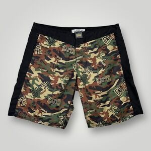 MMA Elite Fight Shorts Mens 2XL Camo Mixed Martial Arts Training Gear Athletic